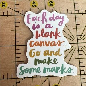 💜13/$13 +Bundle Sticker Sale | Each Day is a Blank Canvas Waterproof Sticker